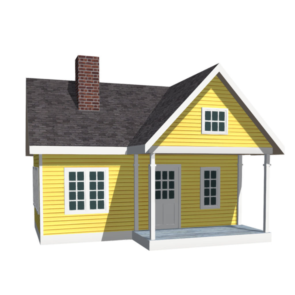 Low Poly PBR Houses Exteriors Pack 3D Model Collection_12