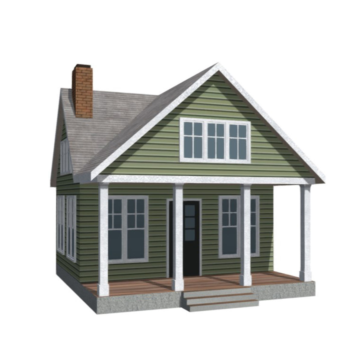 Low Poly PBR Houses Exteriors Pack 3D Model Collection_14