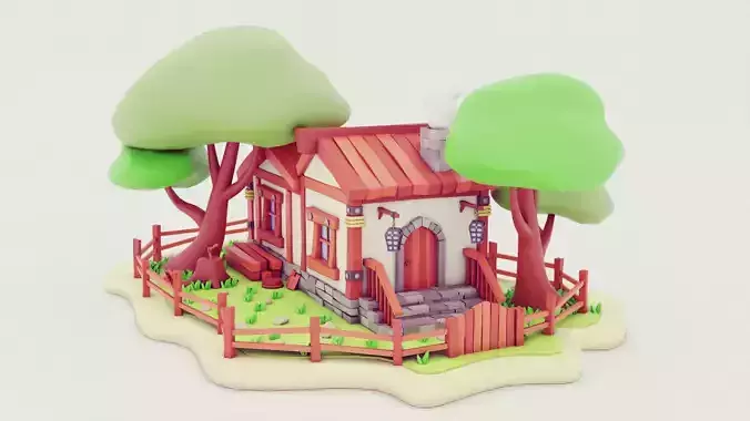cartoon cottage 01