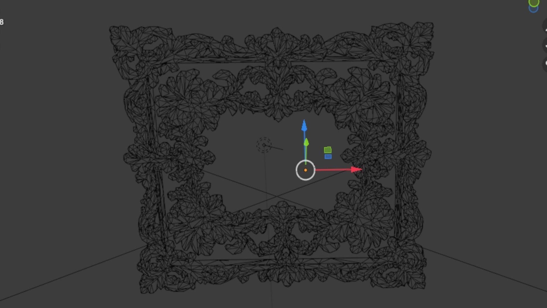 Plaster decorative frame ornament 13 3D model_5