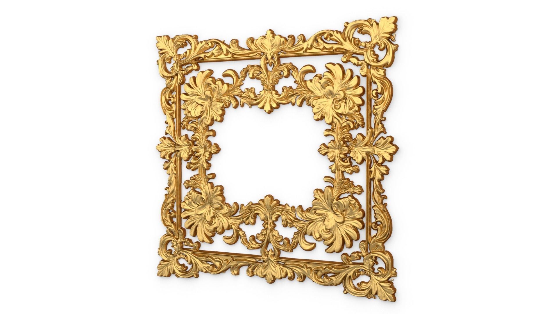Plaster decorative frame ornament 13 3D model_2