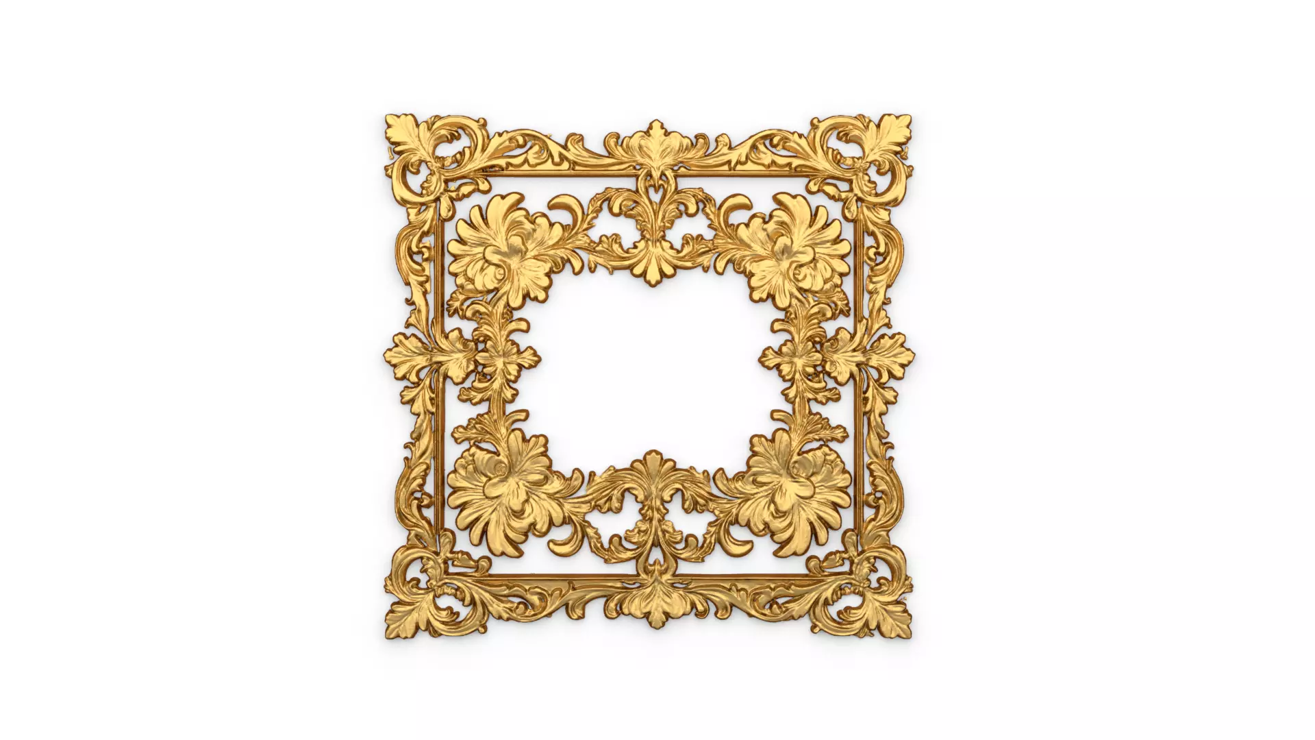 Plaster decorative frame ornament 13 3D model_0