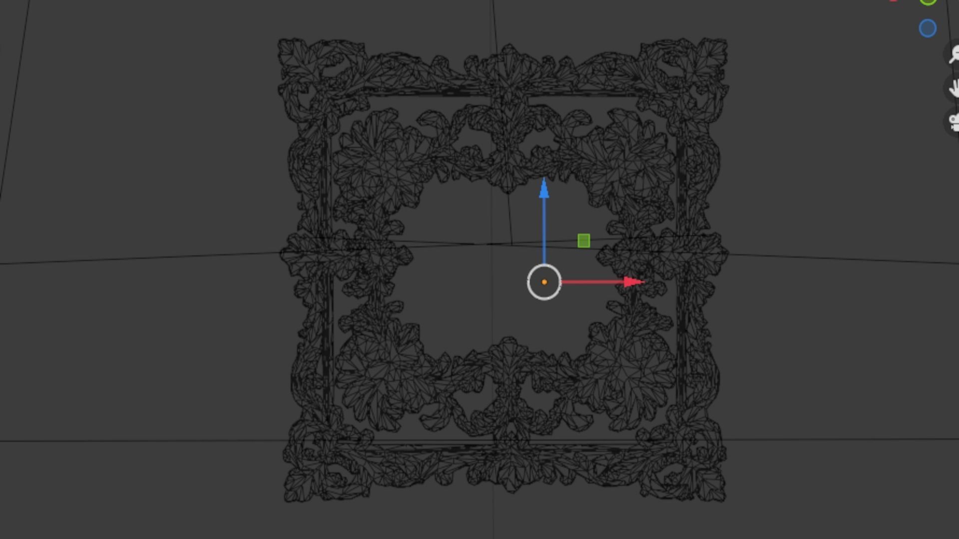 Plaster decorative frame ornament 13 3D model_6