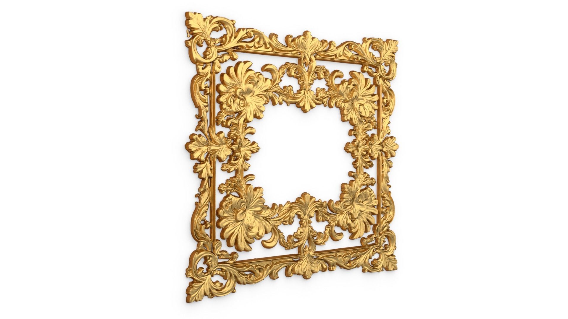 Plaster decorative frame ornament 13 3D model_1
