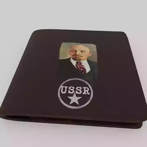Vladimir Lenin wallet Low-poly 3D model