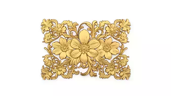   mural classic flowers decor ornament 01
