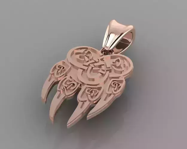 paw pendant p0024