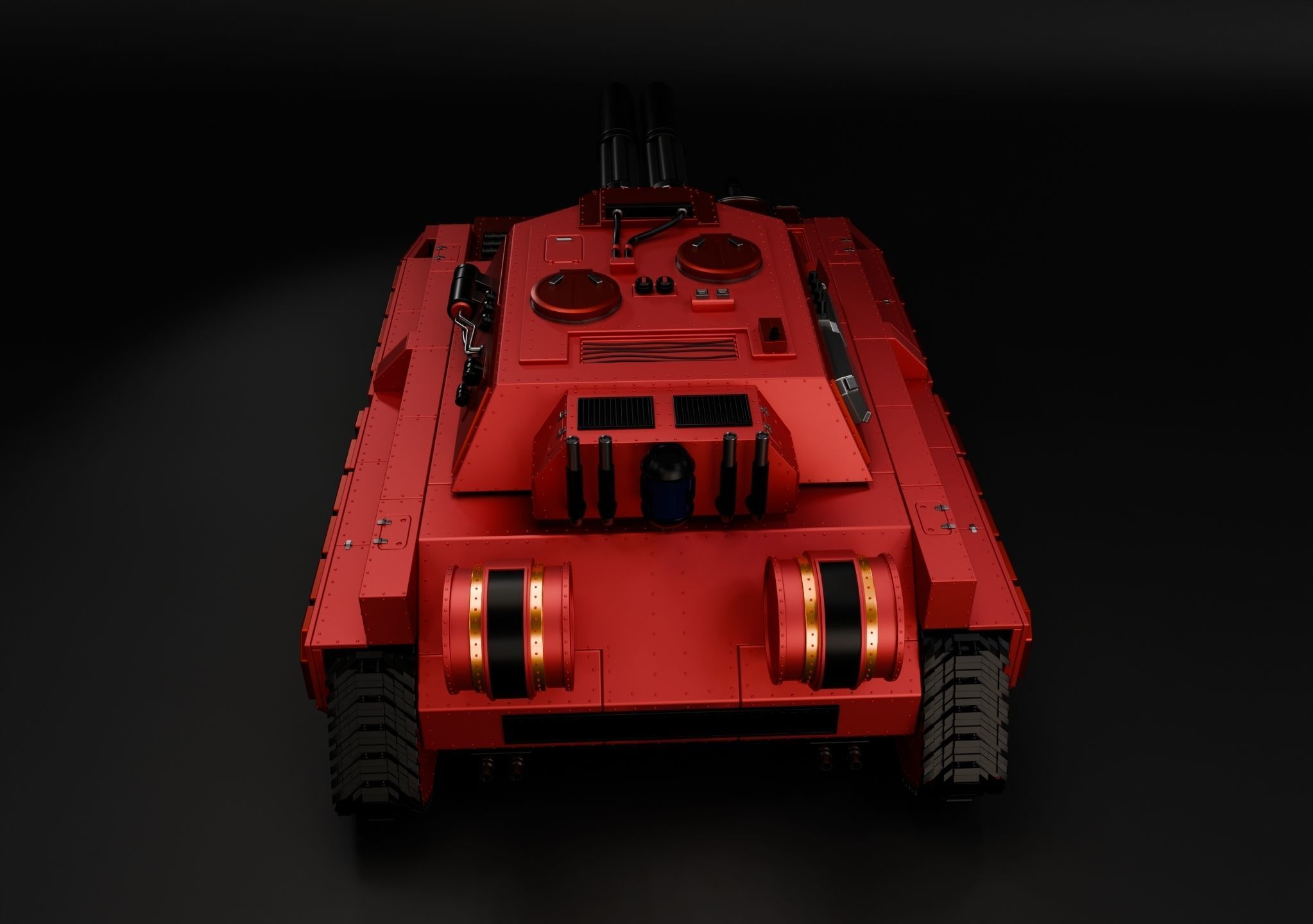 Warhammer40k inspired tank 3D print model_6