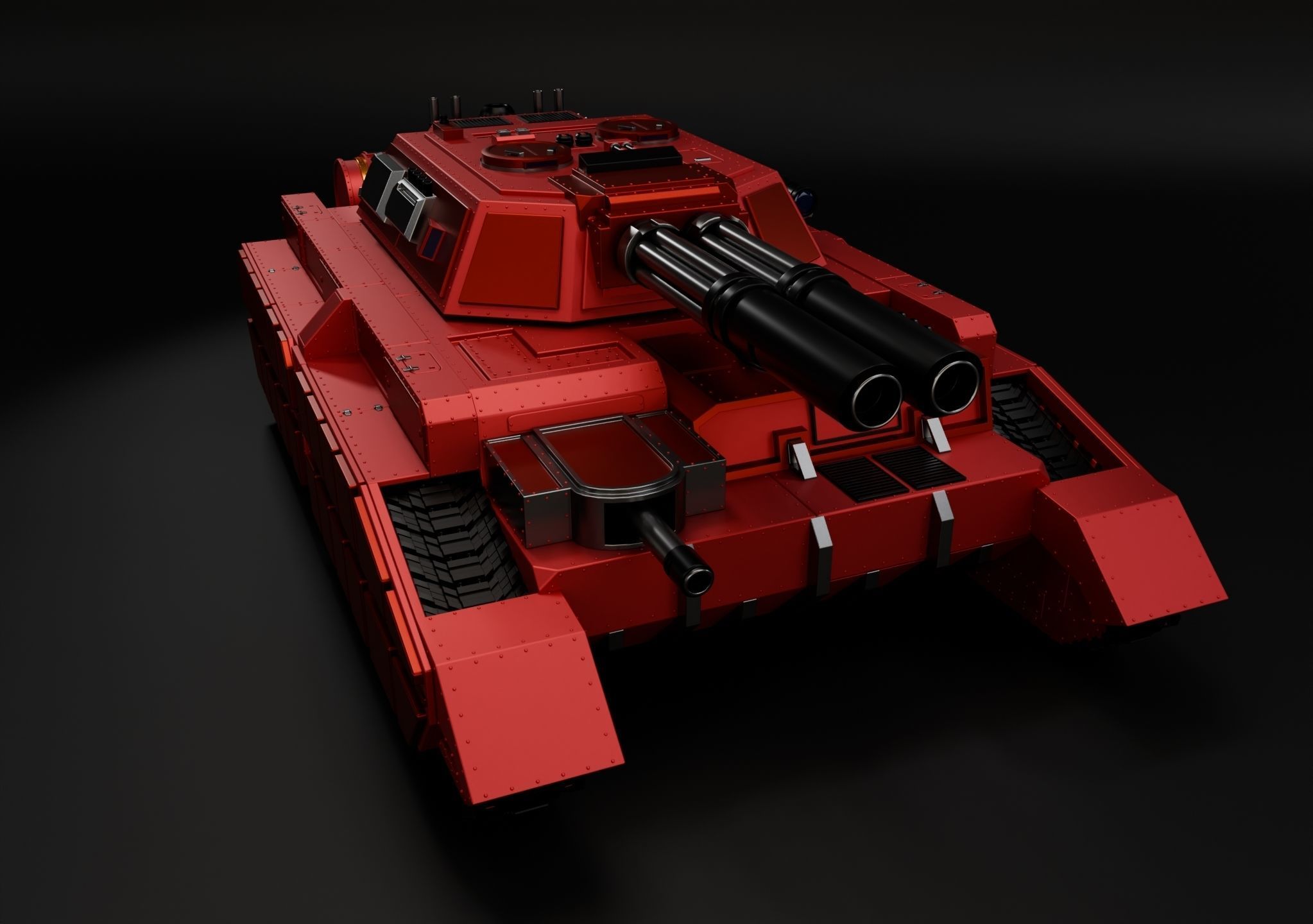 Warhammer40k inspired tank 3D print model_3