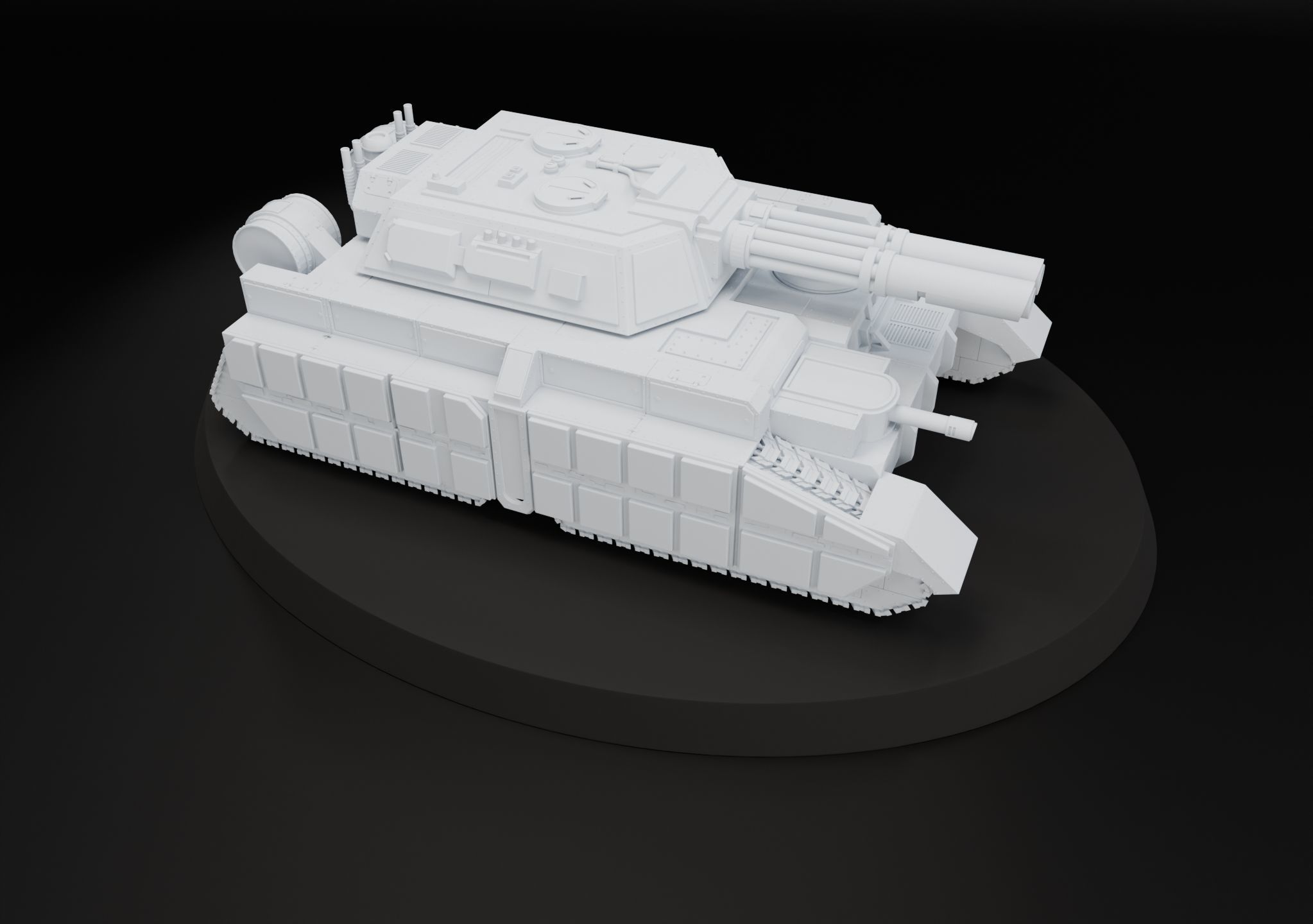 Warhammer40k inspired tank 3D print model_7