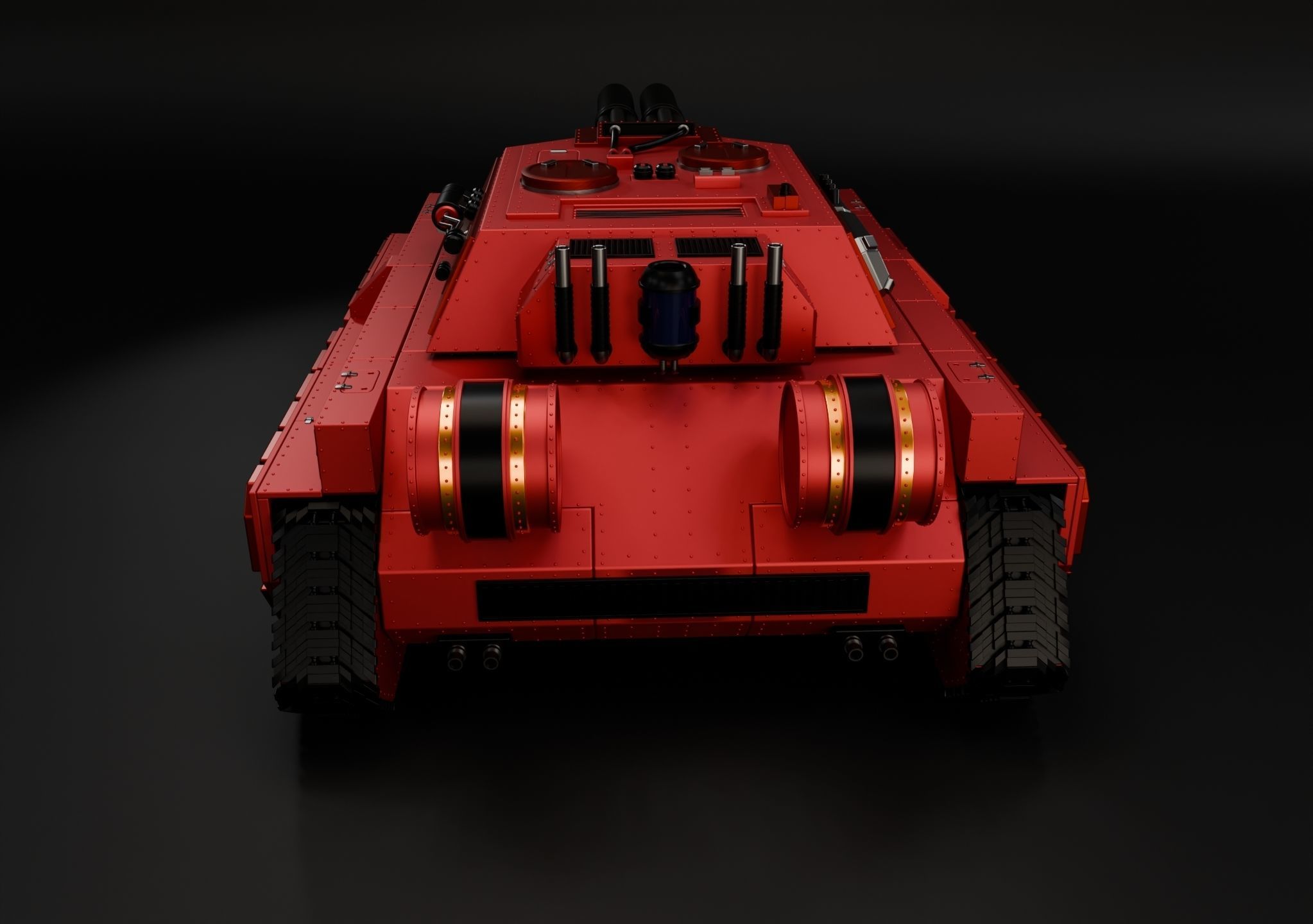 Warhammer40k inspired tank 3D print model_5