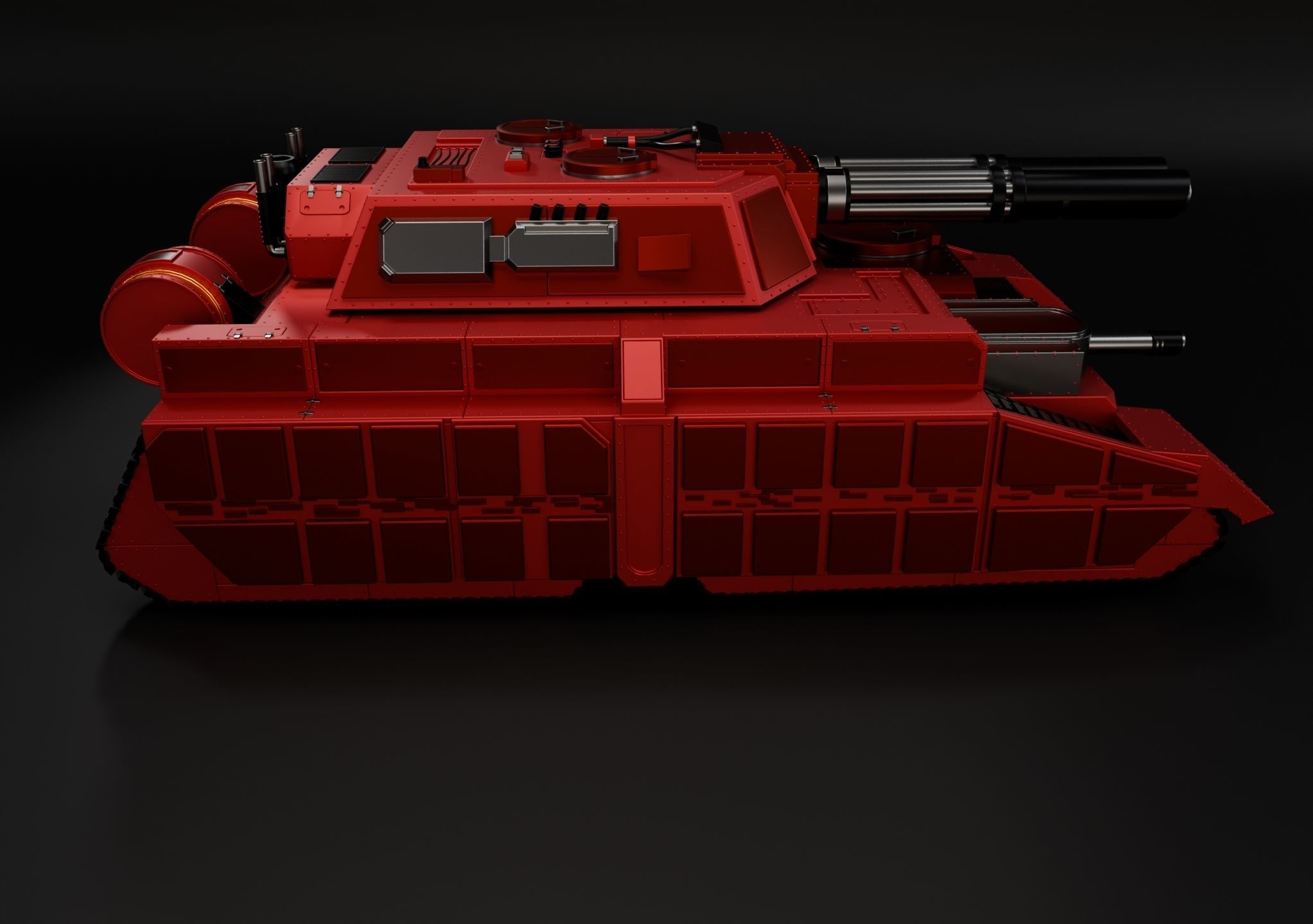 Warhammer40k inspired tank 3D print model_4