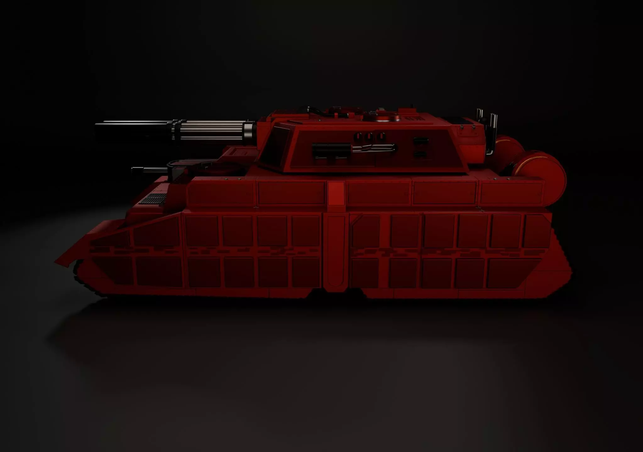 Warhammer40k inspired tank 3D print model_0