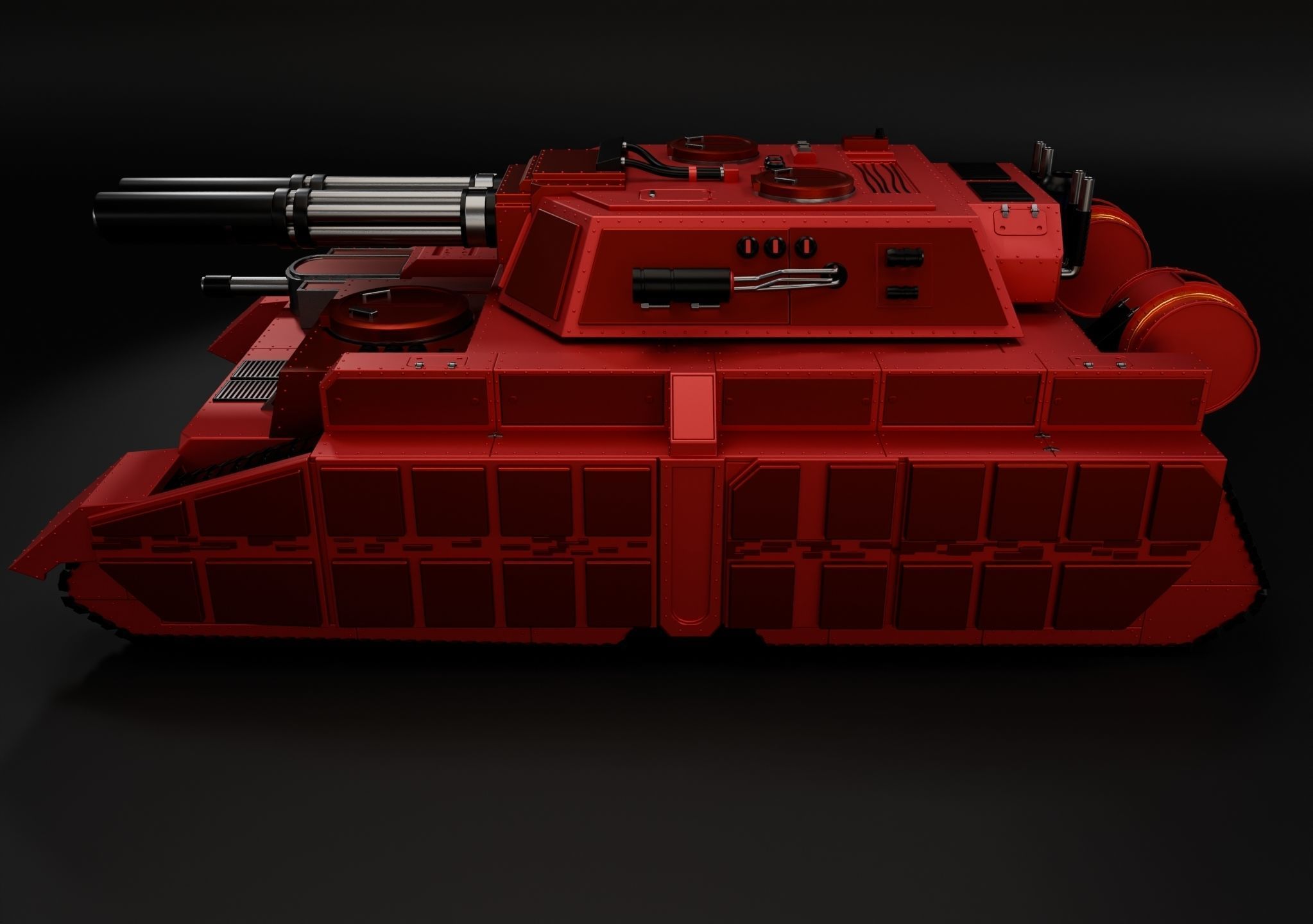 Warhammer40k inspired tank 3D print model_1