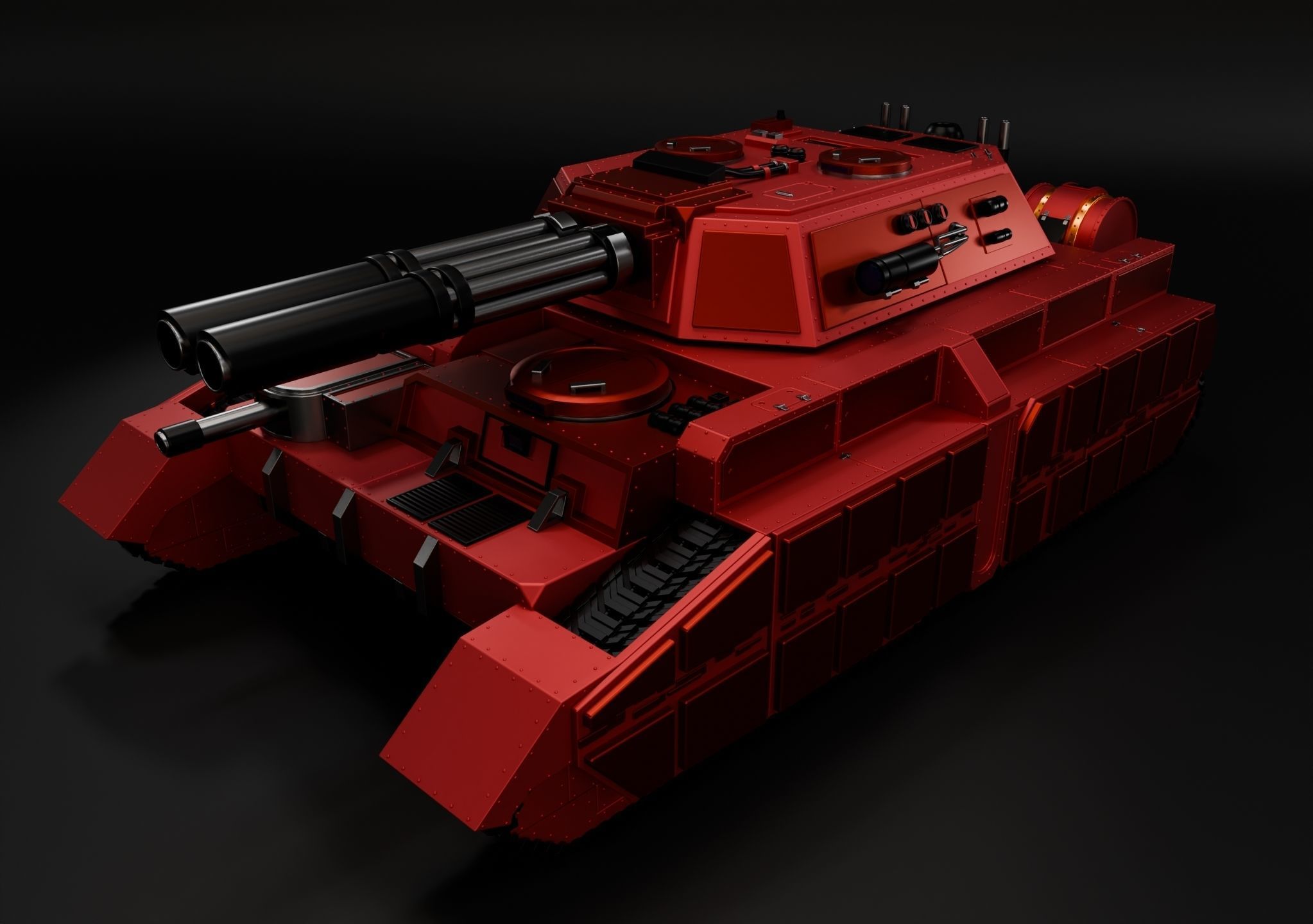 Warhammer40k inspired tank 3D print model_2