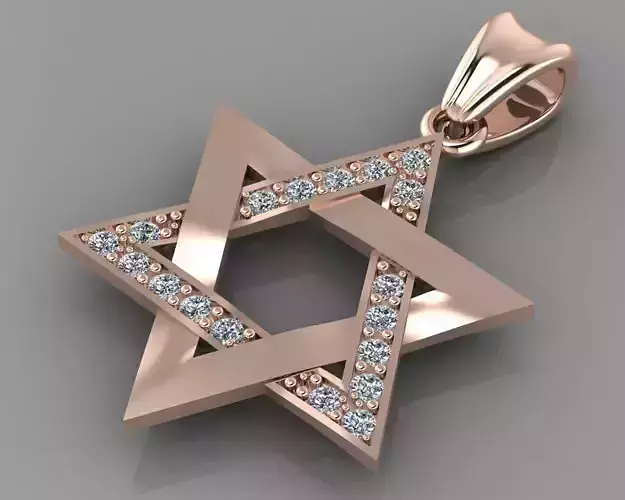 star of david pendant p0027