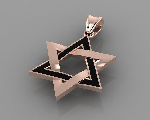 Star of David pendant p0028 3D print model