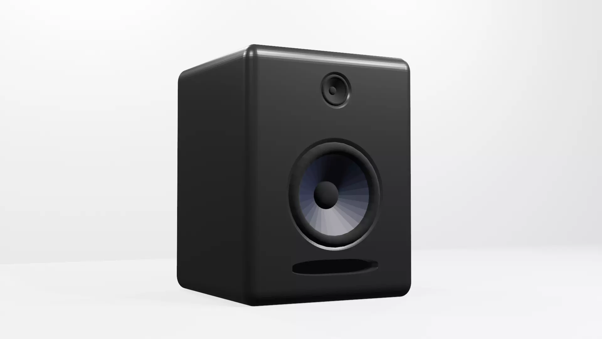 Realistic 3D Model of Computer Speakers or Studio Monitors Free 3D model_0