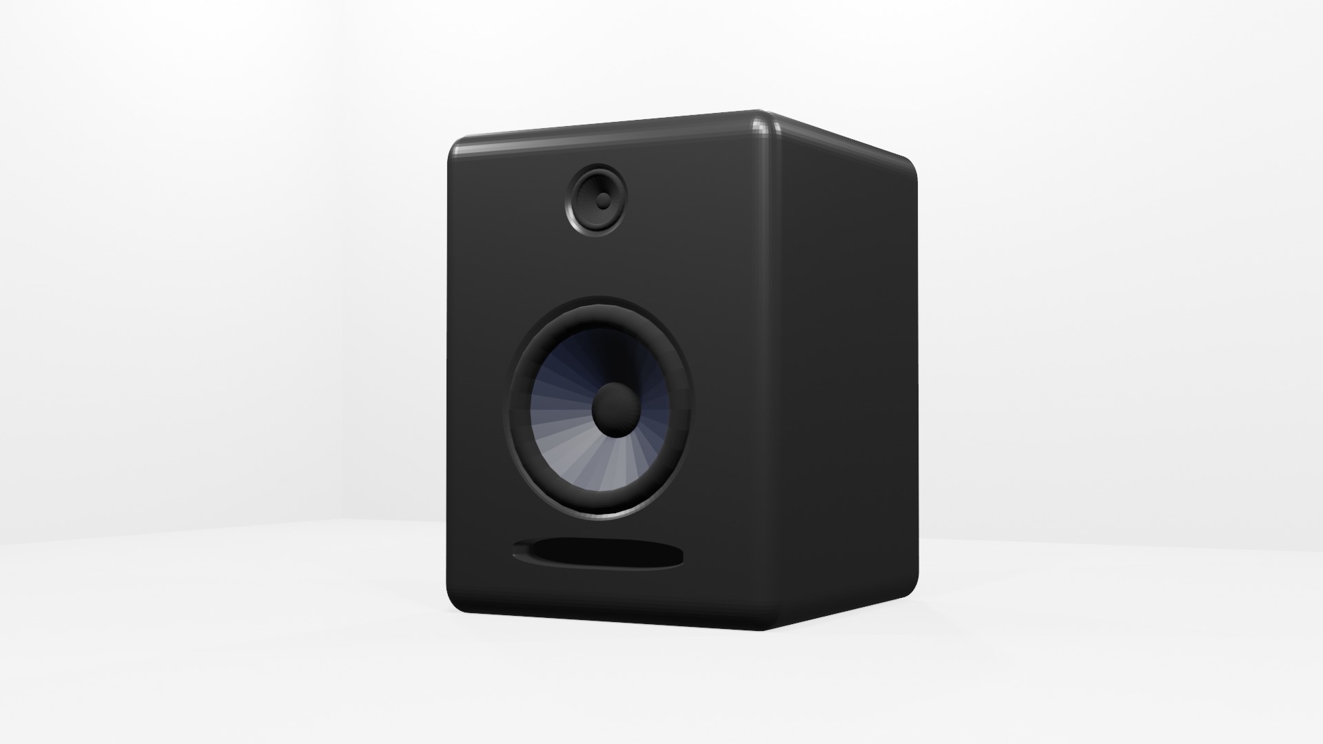Realistic 3D Model of Computer Speakers or Studio Monitors Free 3D model_1
