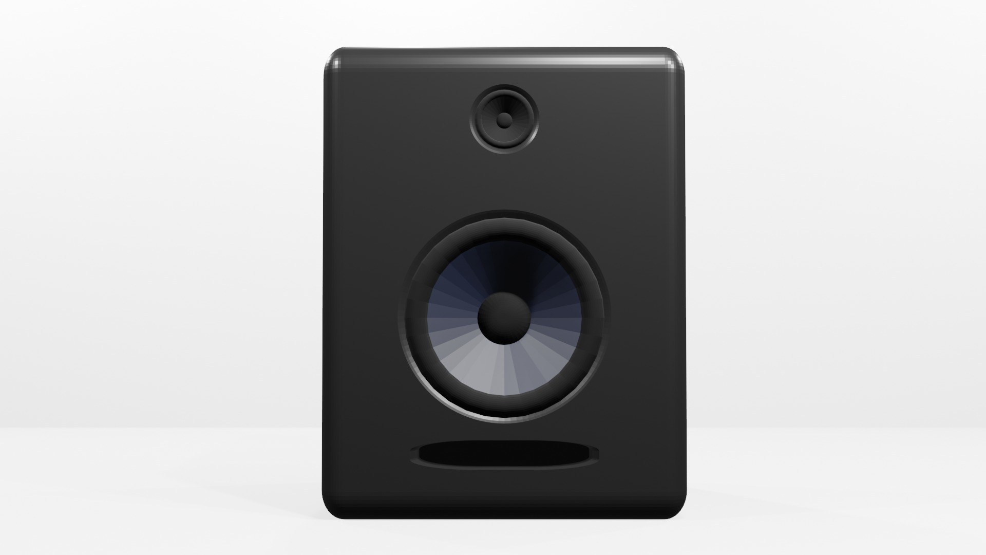 Realistic 3D Model of Computer Speakers or Studio Monitors Free 3D model_2