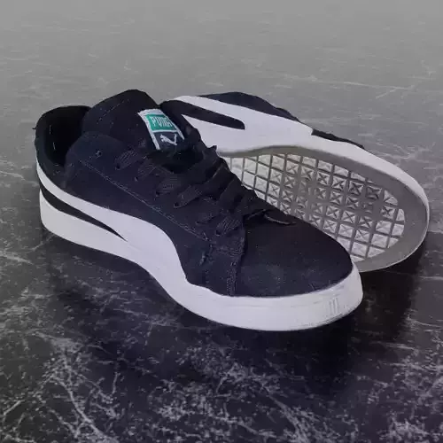 PUMA 3D SHOES - BASKET - SUEDE Low-poly 3D model