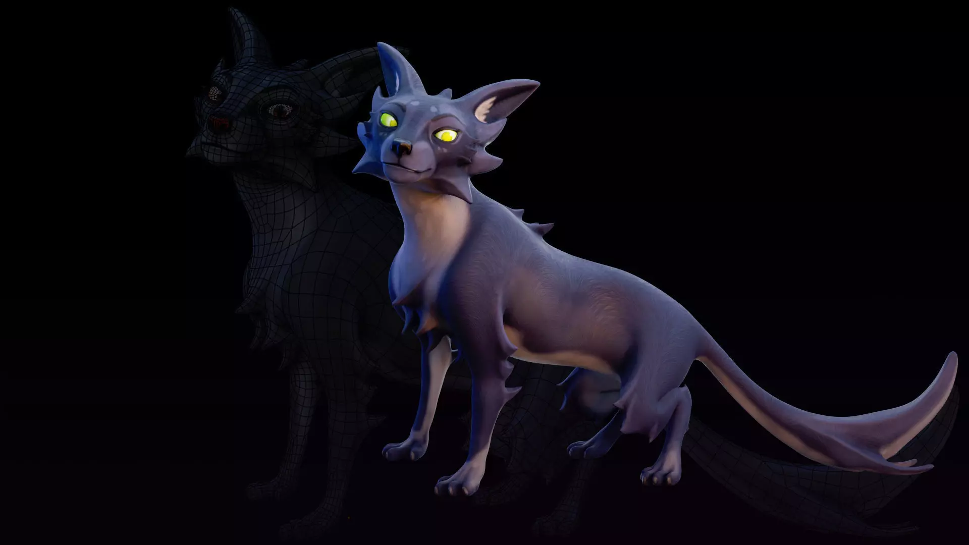 Stylized Cat - AR Ready Rigged Cartoon Character for Blender Low-poly 3D model_0