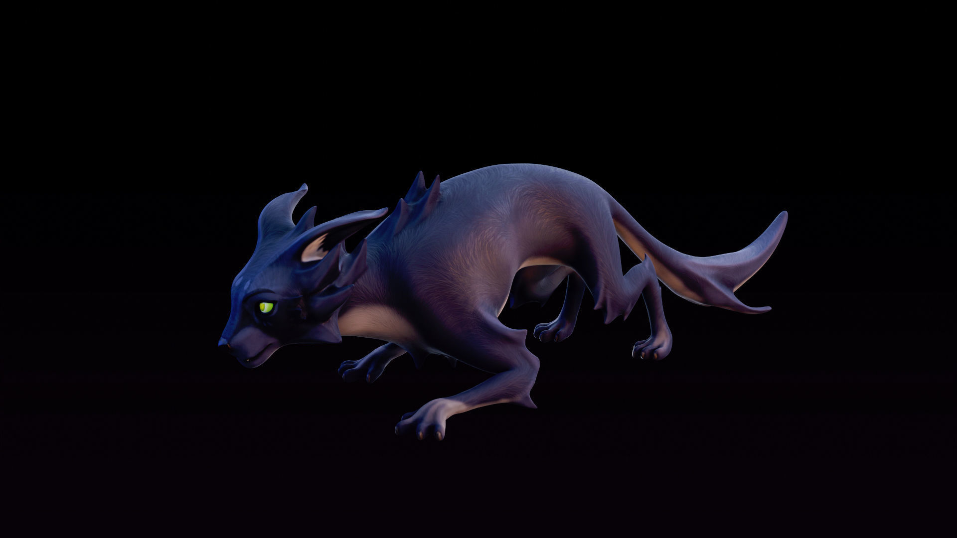 Stylized Cat - AR Ready Rigged Cartoon Character for Blender Low-poly 3D model_6