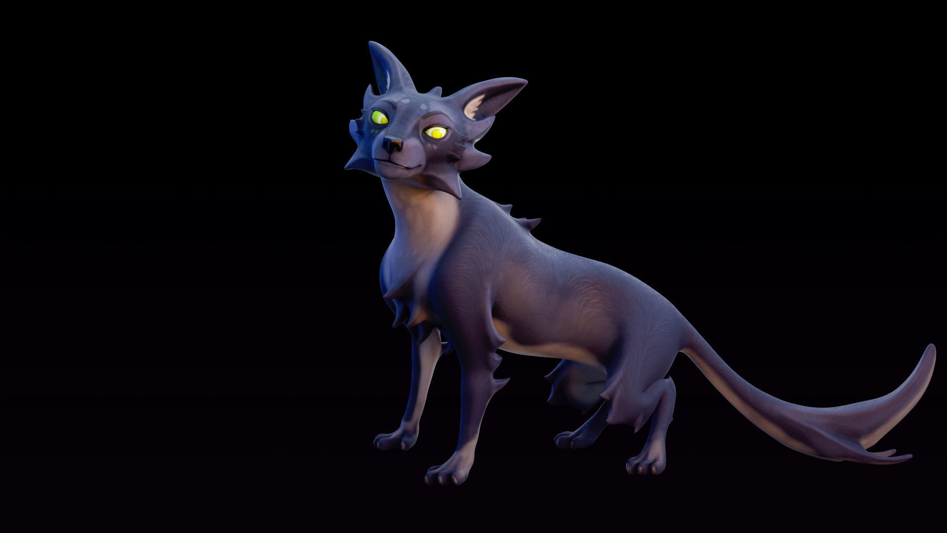 Stylized Cat - AR Ready Rigged Cartoon Character for Blender Low-poly 3D model_4