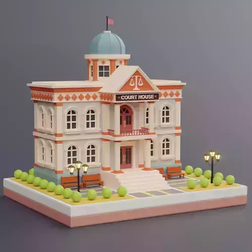 cartoon court house 01