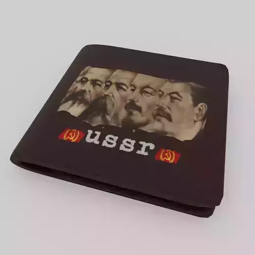 Soviet Union wallet Low-poly 3D model