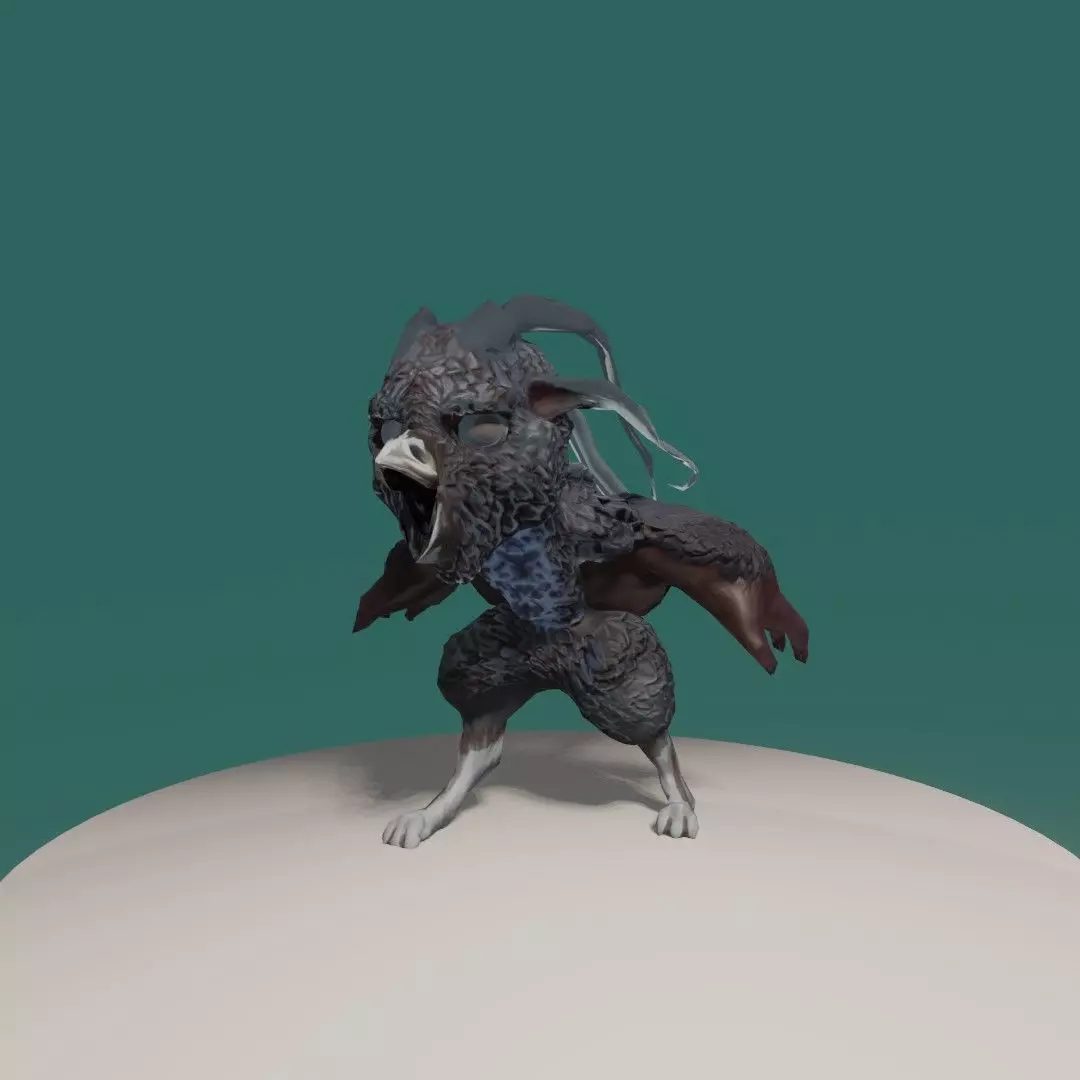 Crow Character Model Free low-poly 3D model
