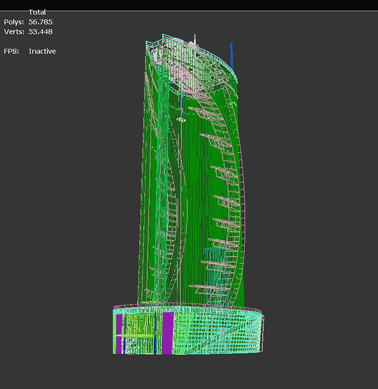 Qatar Doha Qatarbank Skyscraper 3D model_4
