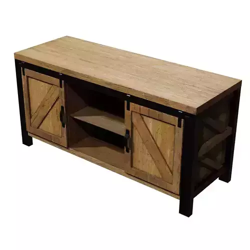 TV Stands Rustic Low-poly 3D model