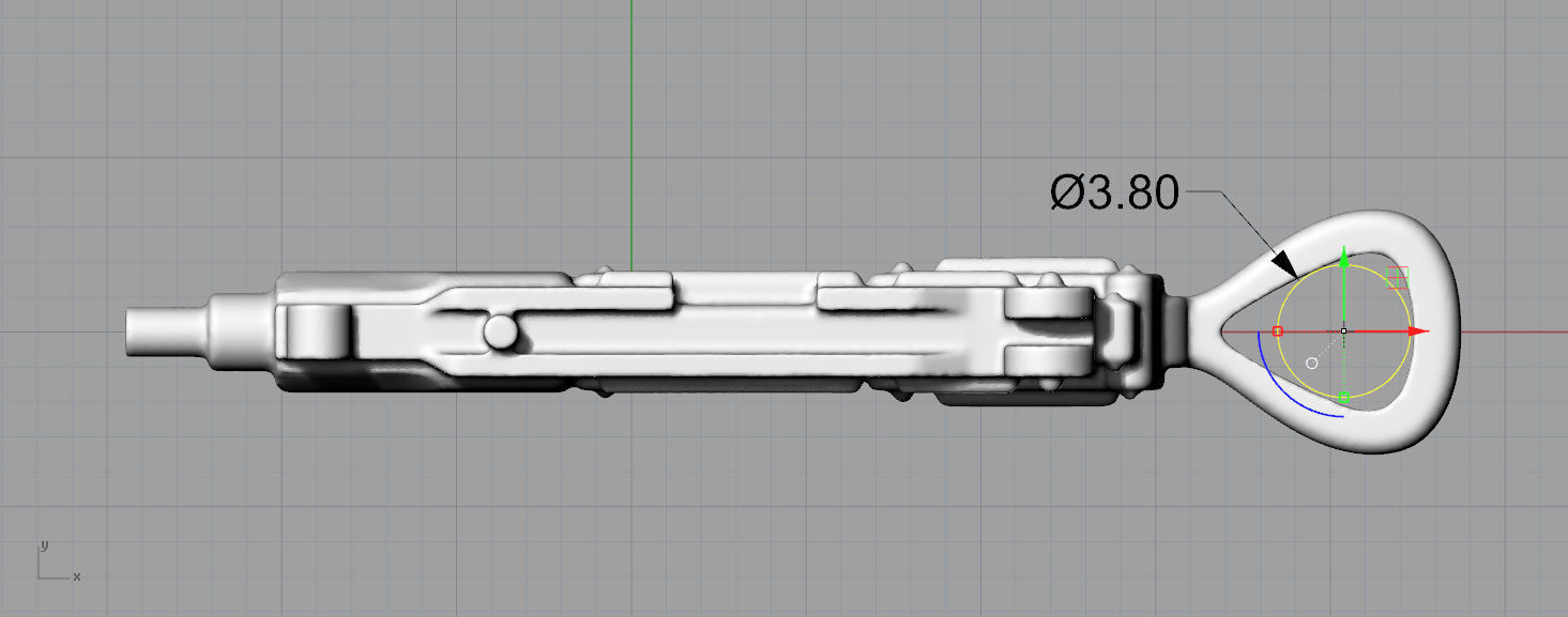 Uzi gun pendant 3D print model_3