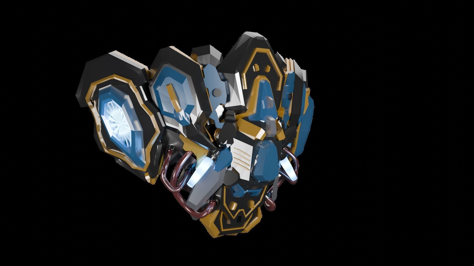 robot mask 3D model_2