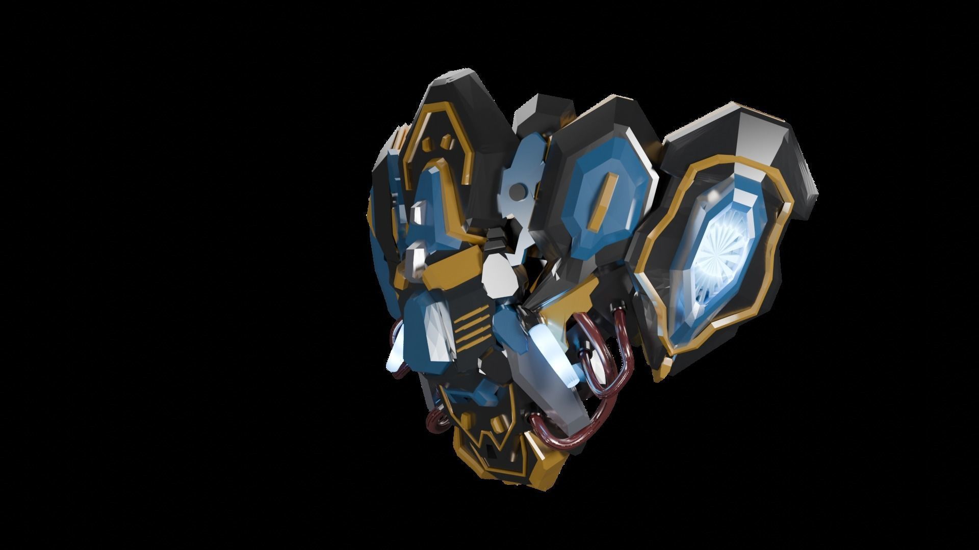 robot mask 3D model_1