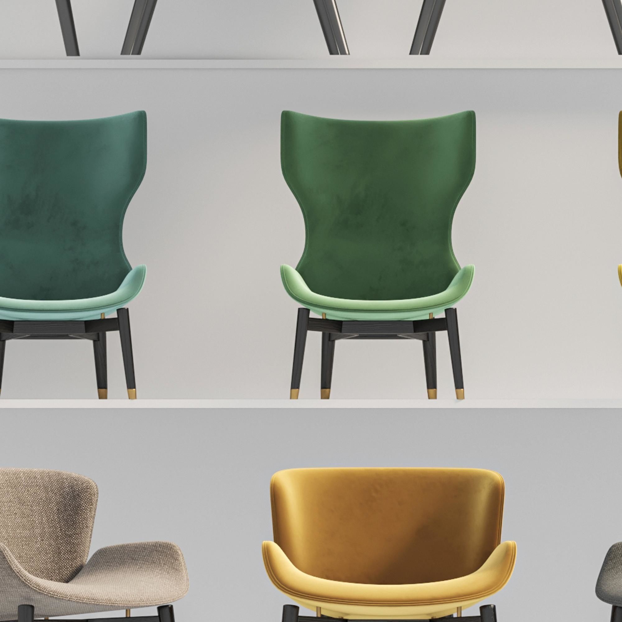 and sofa of chair Combination 3D model_1