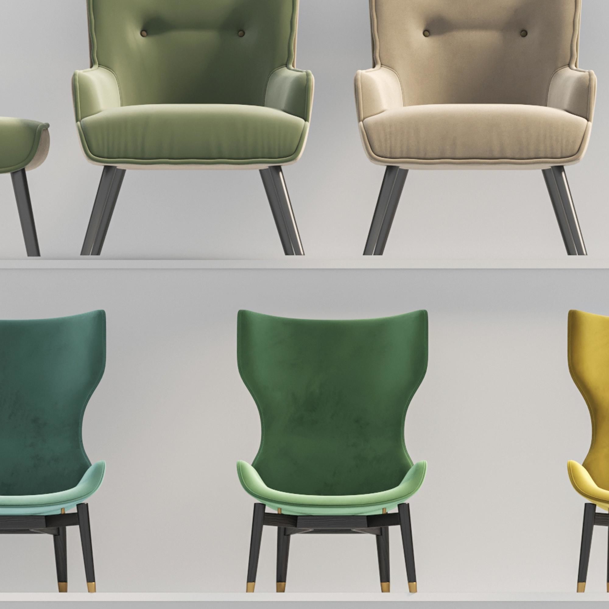 and sofa of chair Combination 3D model_5