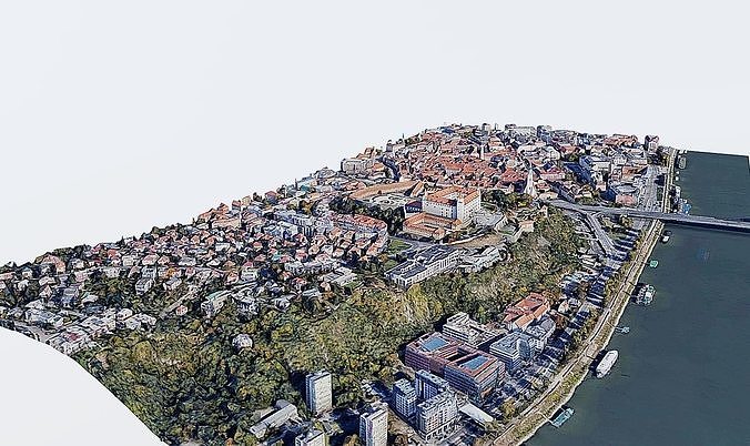 Bratislava Castle Low-poly 3D model 7