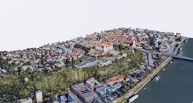 Bratislava Castle Low-poly 3D model