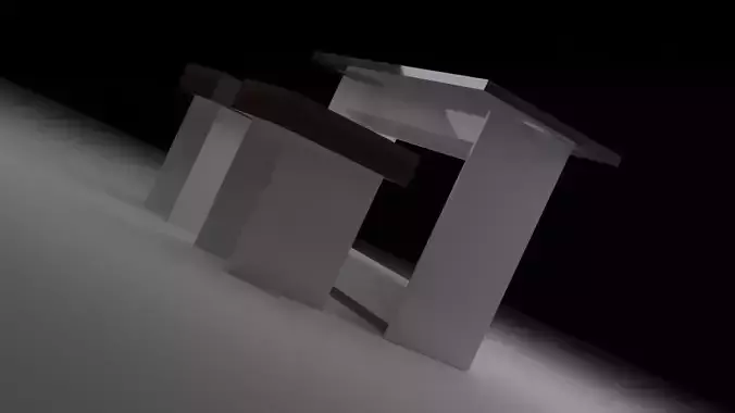 METALLIC TABLE AND CHAIR