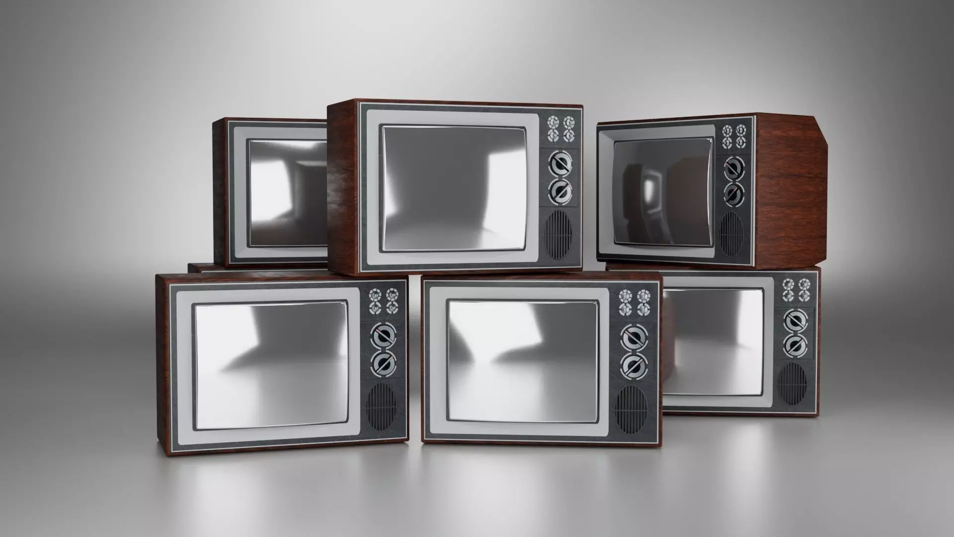 retro tv Low-poly 3D model