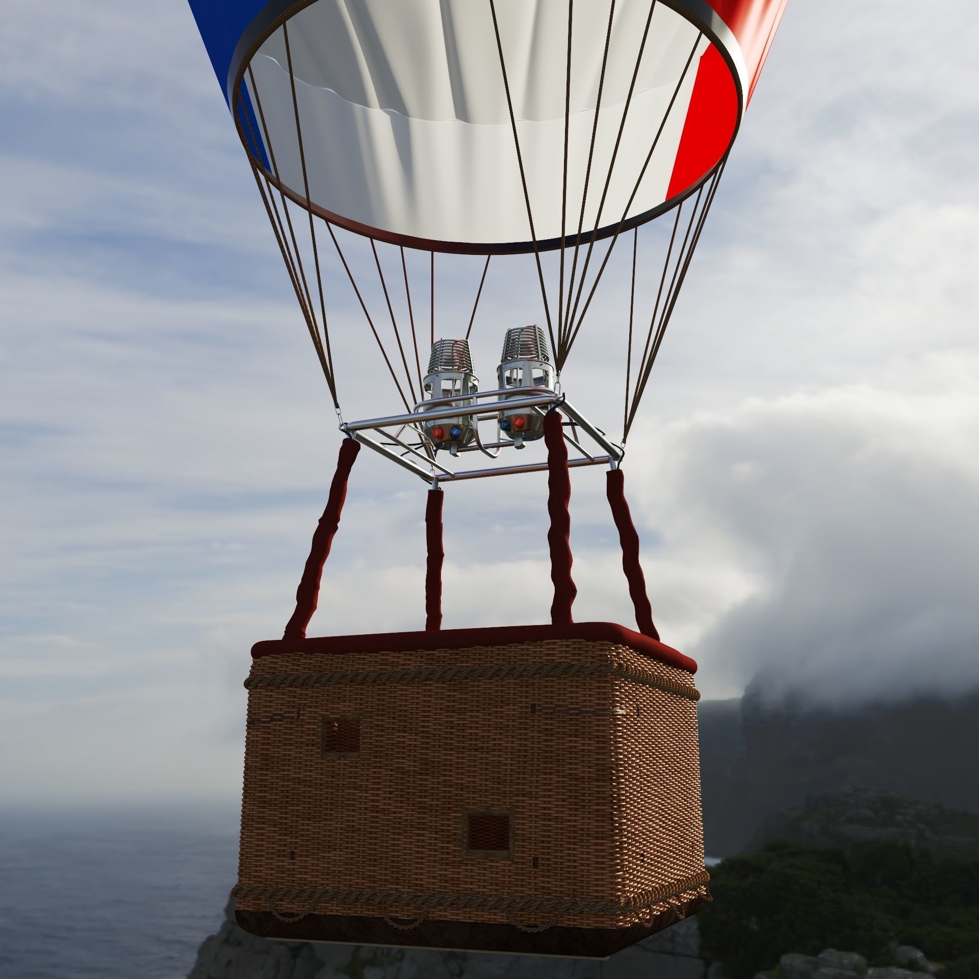 Hot Air Balloon 3D model_4