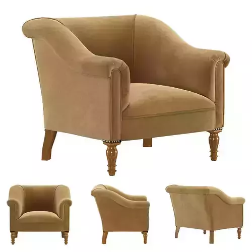 Short Scroll Arm Signature Chair