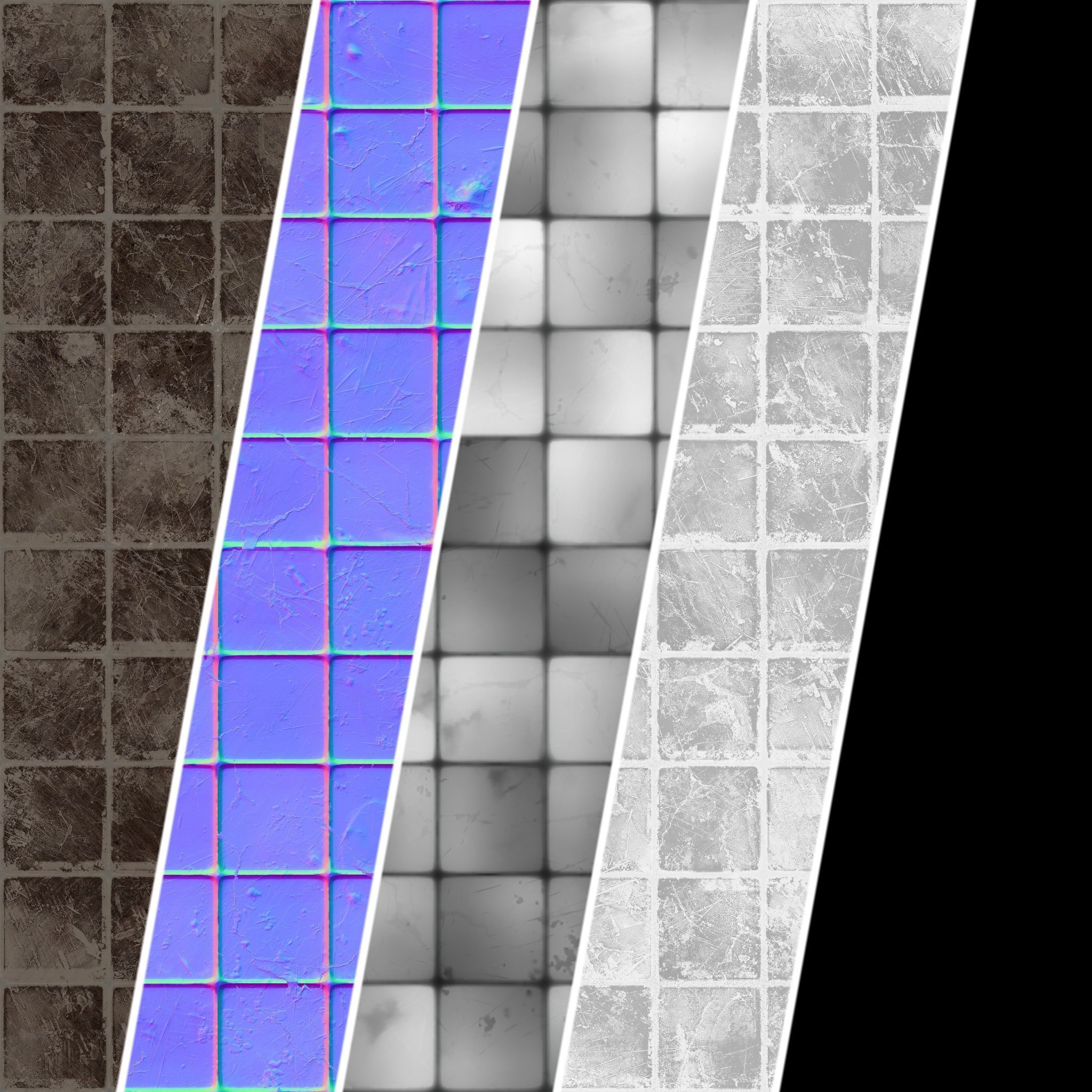 Stone Wall Materials 95- Slat Stone walls - Pbr 4k Seamless Texture_3