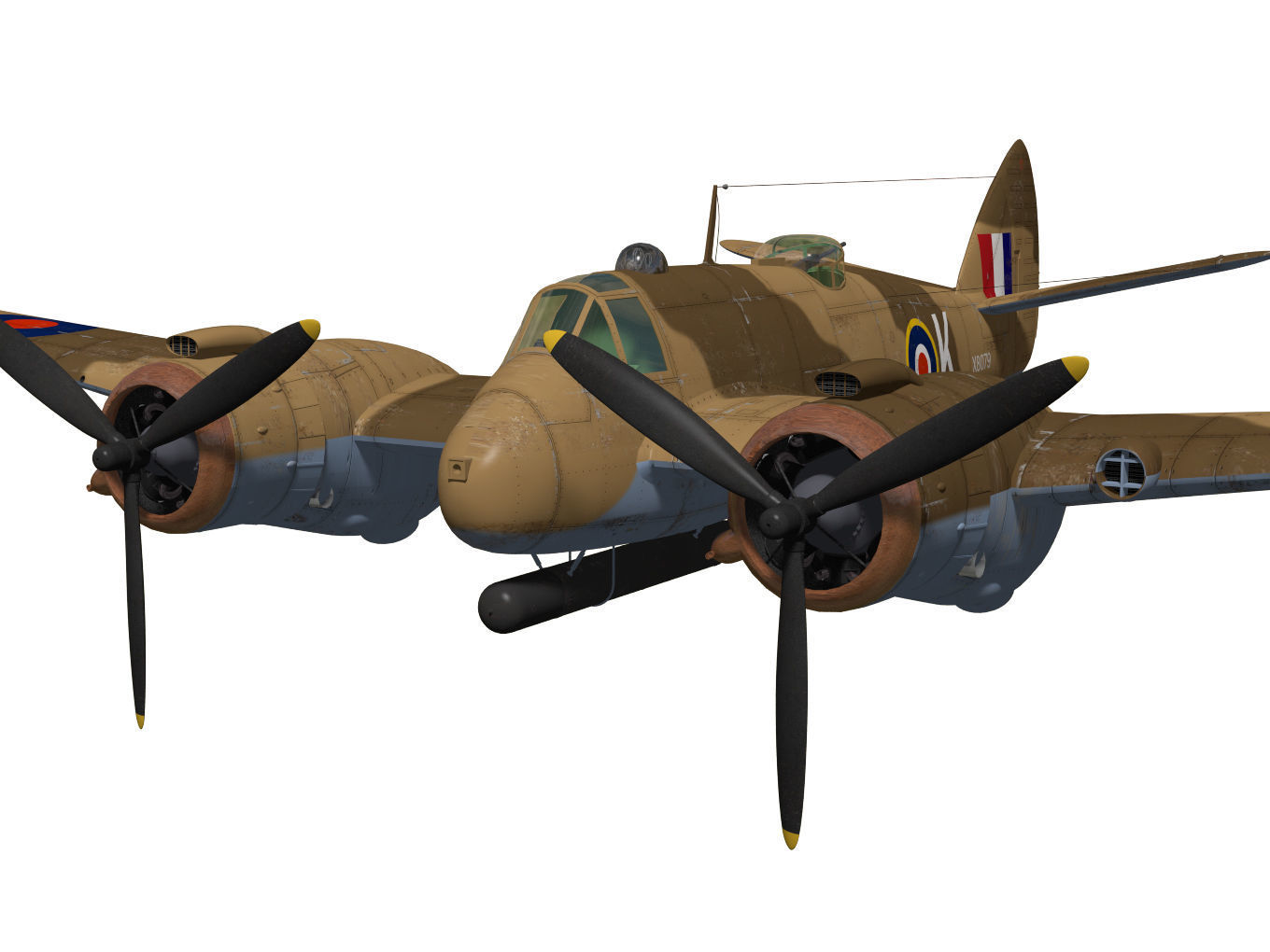 Bristol Beaufighter  MKVIC 3D model_3