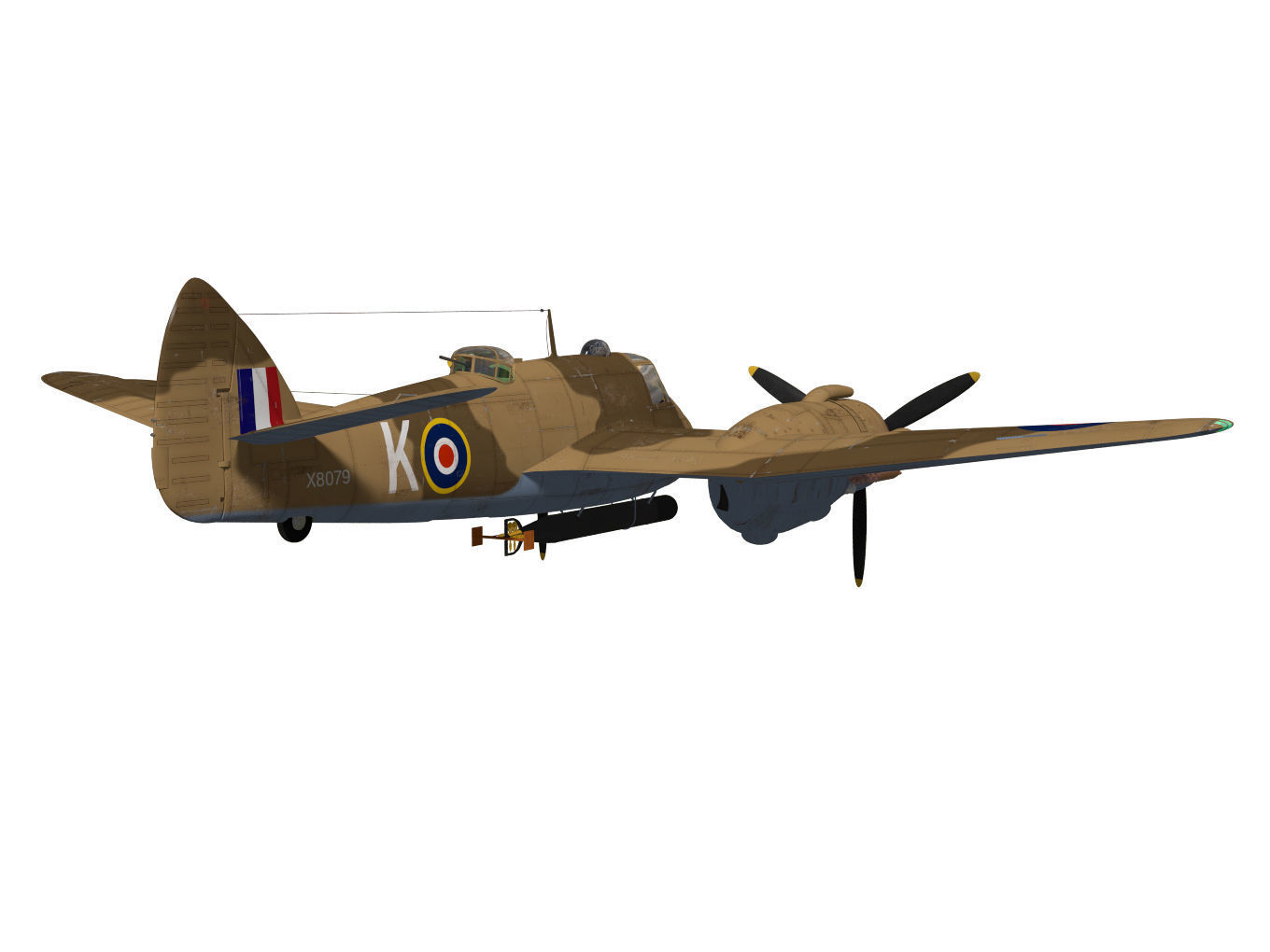 Bristol Beaufighter  MKVIC 3D model_4