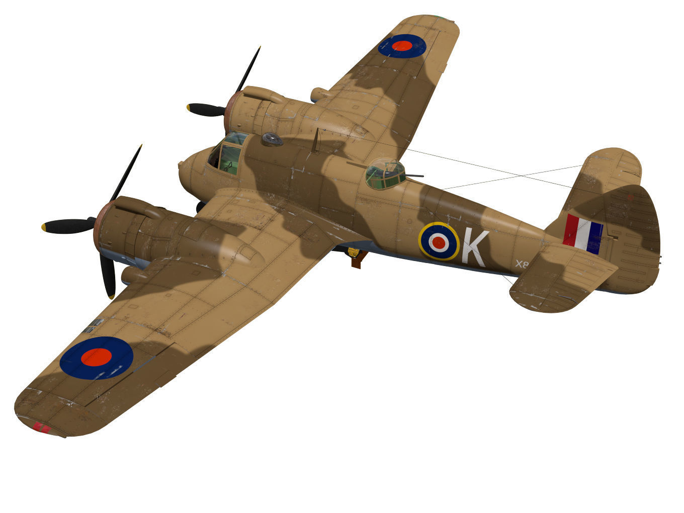 Bristol Beaufighter  MKVIC 3D model_1