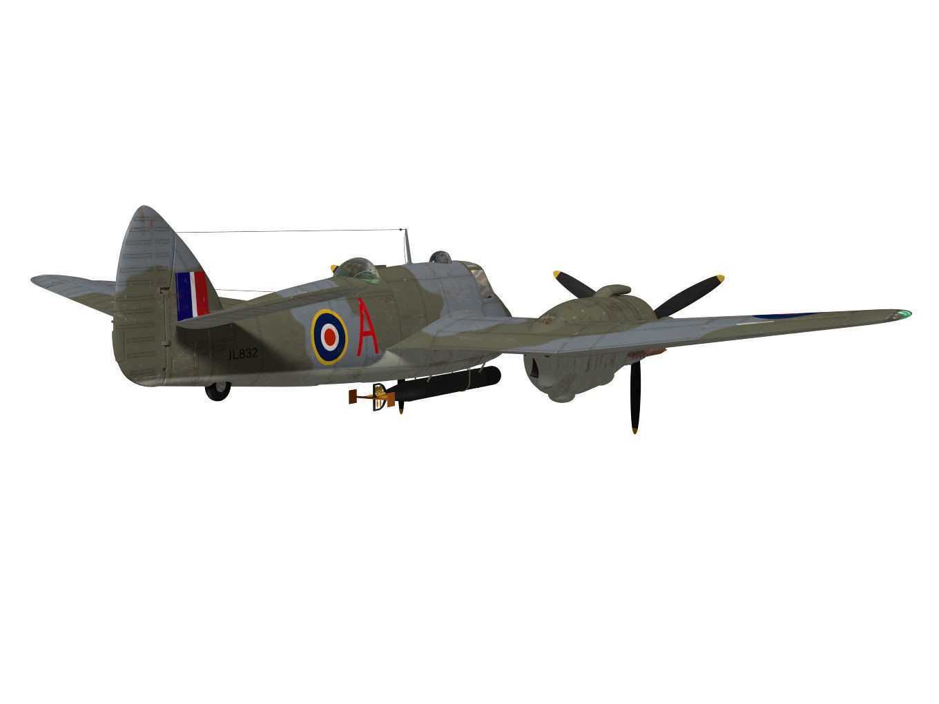 Bristol Beaufighter MKVIC 3D model_4