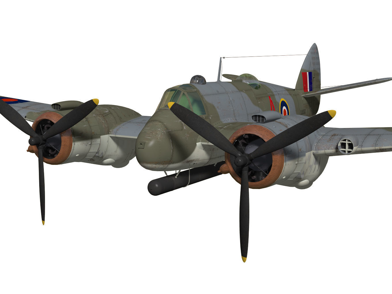 Bristol Beaufighter MKVIC 3D model_3